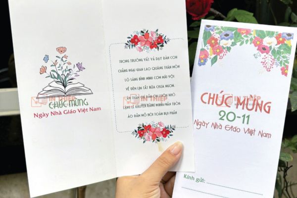 Mẫu thiệp tri ân đẹp, giá rẻ, chất lượng