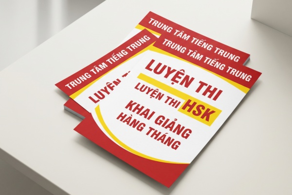 Mẫu tờ rơi trung tâm tiếng trung đơn giản