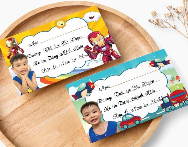 In Hoa Long nhận thiết kế và in ấn nhãn vở in ảnh theo yêu cầu