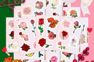 bộ sticker hoa hồng đẹp được yêu thích hiện nay