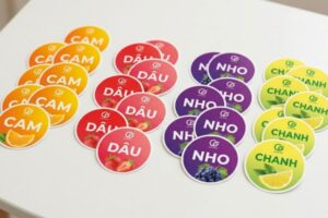 Những mẫu tem hương trái cây dán nắp chai đẹp và nổi bật