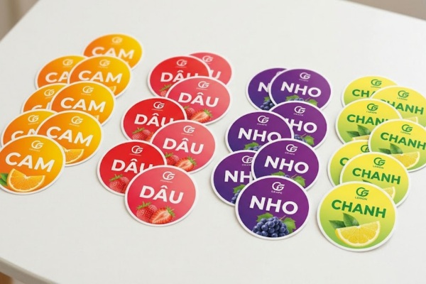 Những mẫu tem hương trái cây dán nắp chai đẹp và nổi bật