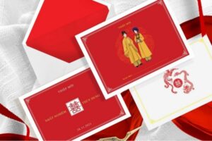 Những mẫu thiệp cưới màu đỏ đẹp mắt sang trọng