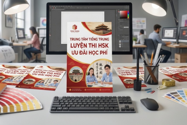 mẫu tờ rơi trung tâm tiếng trung hiệu quả thu hút học viên