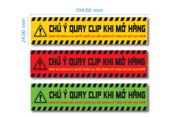 Tem nhãn chú ý khi mở hàng đẹp dễ thu hút