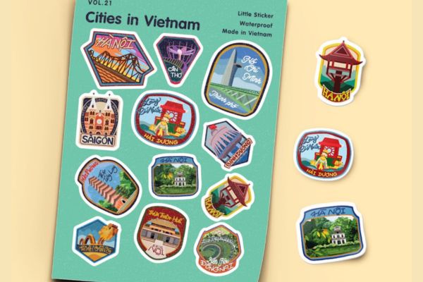 Sticker địa danh Việt Nam đẹp, thiết kế theo yêu cầu