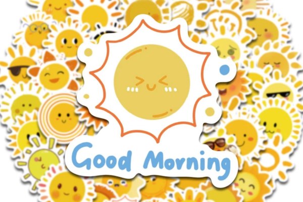 Mẫu sticker mặt trời cute