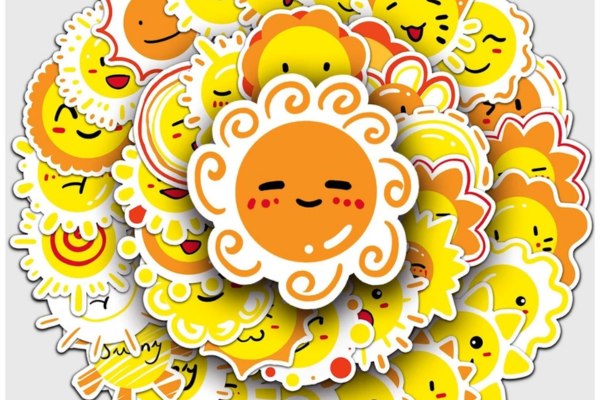 Mẫu sticker mặt trời đẹp mắt