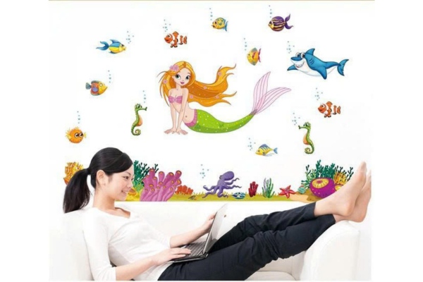 Sticker nàng tiên cá dán tường