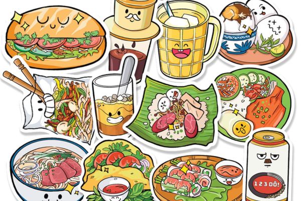 Sticker Việt Nam food đẹp, giá rẻ, chất lượng