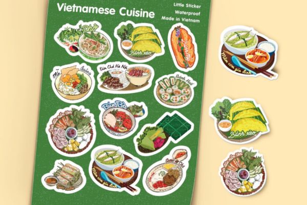 Sticker Việt Nam food đẹp, giá rẻ, chất lượng