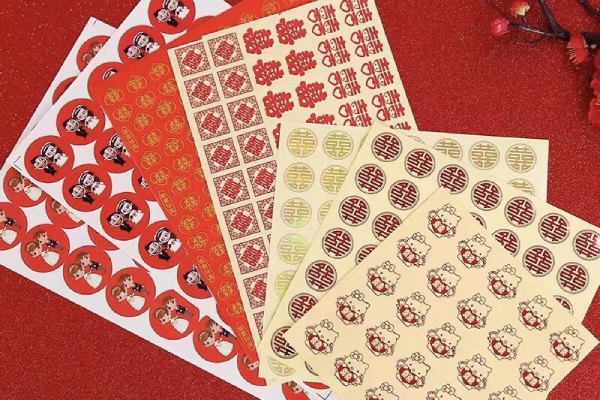 In Hoa Long nhận thiết kế và in ấn tem dán chữ hỷ cao cấp