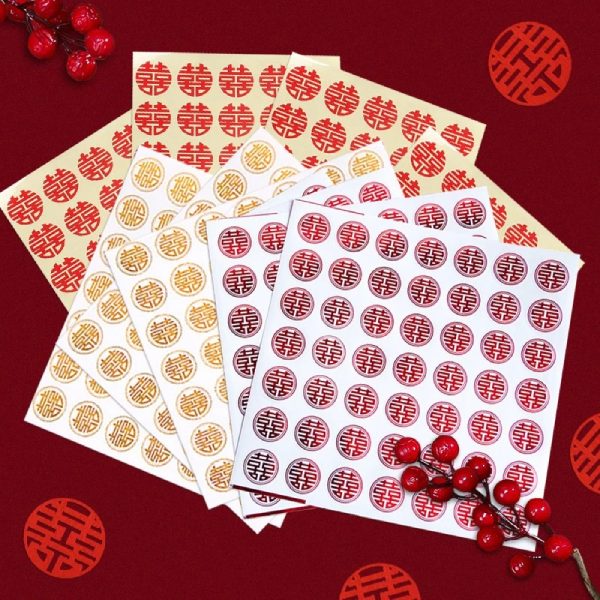 In Hoa Long nhận thiết kế và in ấn tem dán chữ hỷ dạng tờ