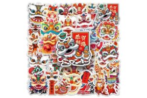 Tổng hợp bộ sticker múa lân nổi bật trang trí lễ hội