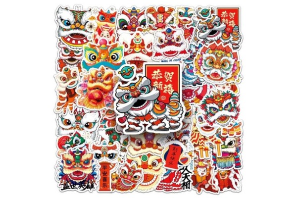 Tổng hợp bộ sticker múa lân nổi bật trang trí lễ hội