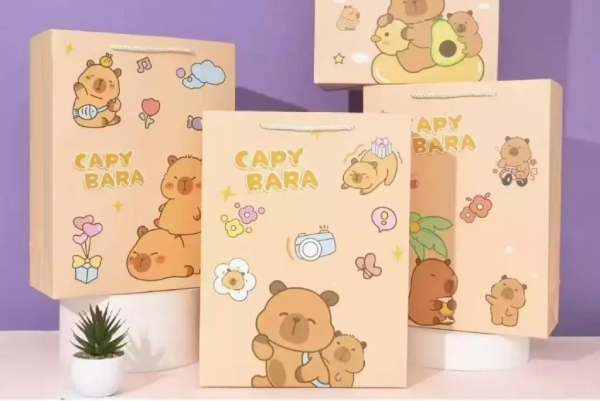 In Hoa Long nhận thiết kế và in ấn túi đựng quà hoạt hình capybara