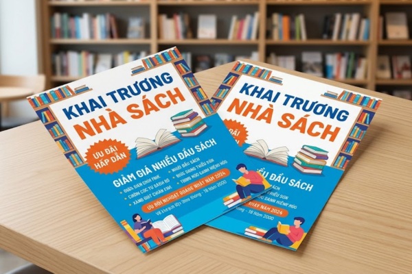 15+ Mẫu tờ rơi khai trương nhà sách đẹp mắt, thu hút độc giả