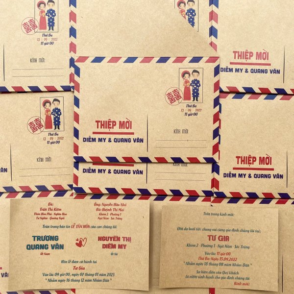 In Hoa Long nhận thiết kế và in ấn bộ thiệp cưới màu nâu giá rẻ