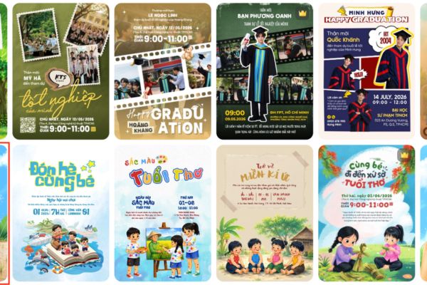 Mẫu thư mời Tết thiếu nhi đẹp, chất lượng cao