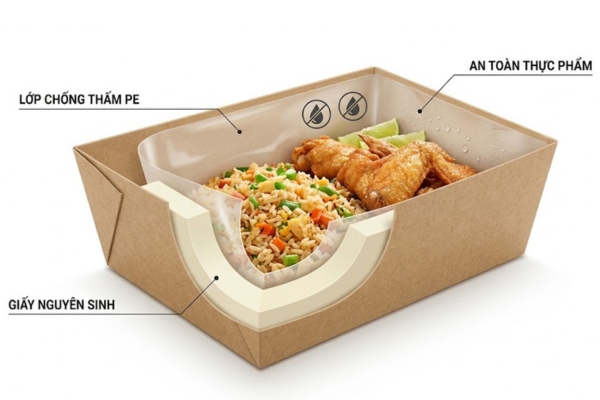 Cấu tạo hộp giấy dùng 1 lần