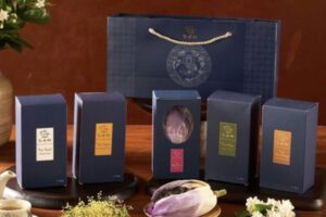 In hộp trà hoa việt theo yêu cầu