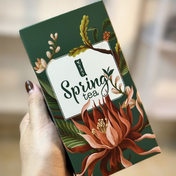 Hộp đựng trà spring tea đẹp, thiết kế theo yêu cầu