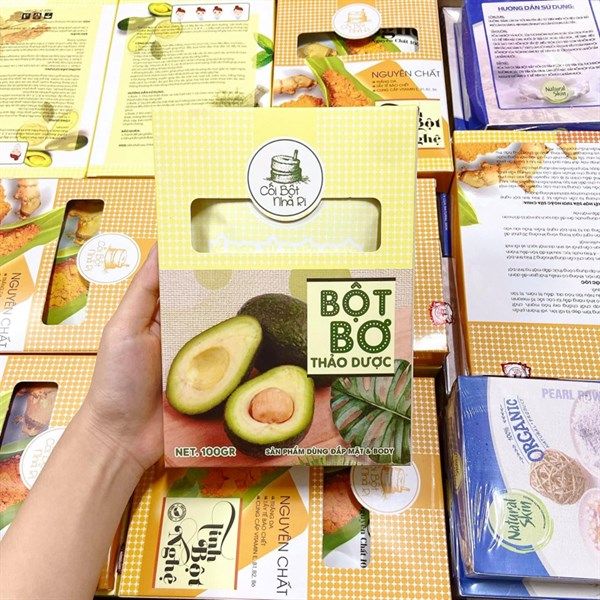 In hộp đựng bột trái bơ giá rẻ, thiết kế theo yêu cầu