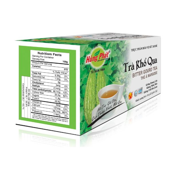 In hộp trà khổ qua giá rẻ, thiết kế theo yêu cầu