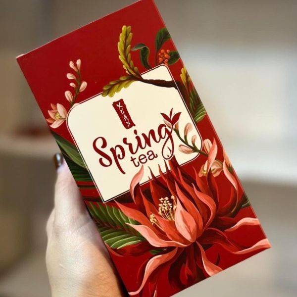 Hộp đựng trà spring tea đẹp, thiết kế theo yêu cầu