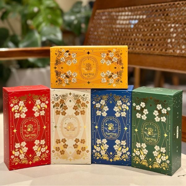 Hộp đựng trà spring tea đẹp, thiết kế theo yêu cầu