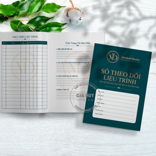 In sổ theo dõi liệu trình spa theo yêu cầu