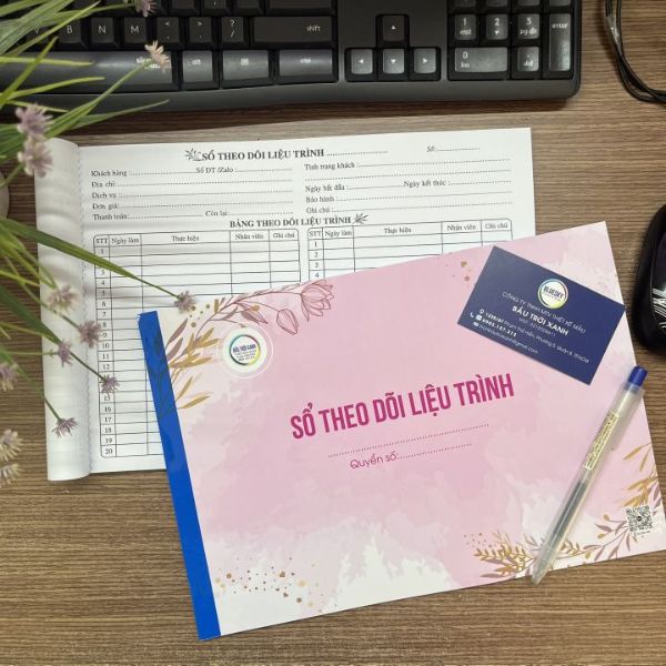 In sổ theo dõi liệu trình spa theo yêu cầu