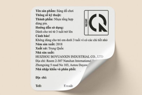 In tem phụ đồ chơi trẻ em đẹp, chất lượng cao