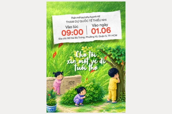 Mẫu thư mời Tết thiếu nhi đẹp, chất lượng cao