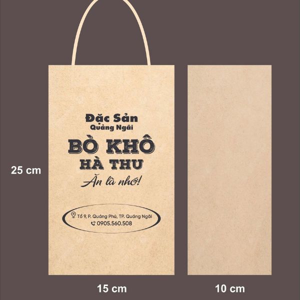 In túi giấy đựng bò khô theo yêu cầu