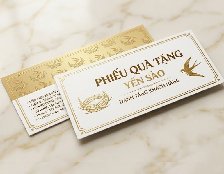 In voucher yến sào cao cấp