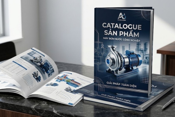 Mẫu catalogue máy bơm đẹp mắt chuyên nghiệp