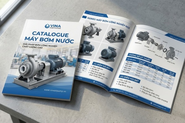 Mẫu catalogue máy bơm đẹp mắt