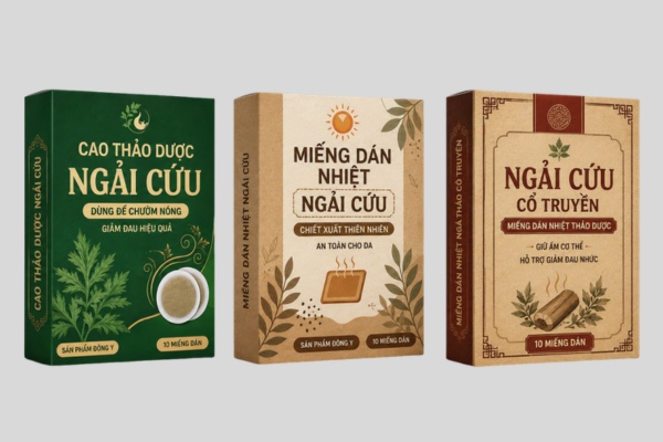 Mẫu hộp đựng miếng dán nhiệt cứu ngải đẹp mắt