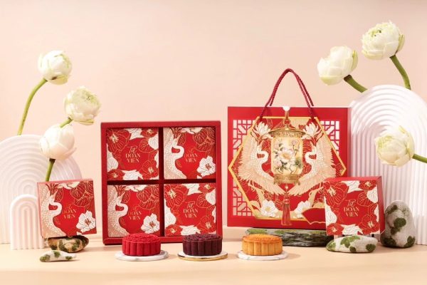 In Hoa Long nhận thiết kế và in ấn mẫu hộp giấy 4 ngăn đựng bánh trung thu