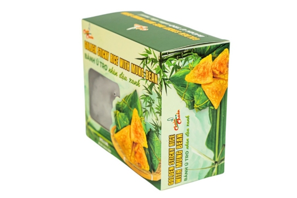 Mẫu hộp giấy đựng bánh ú có cửa sổ