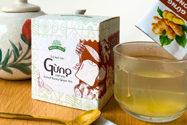 Mẫu hộp giấy đựng trà gừng đẹp mắt