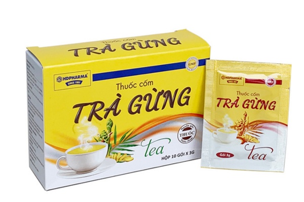 Mẫu hộp giấy đựng trà gừng phong cách truyền thống