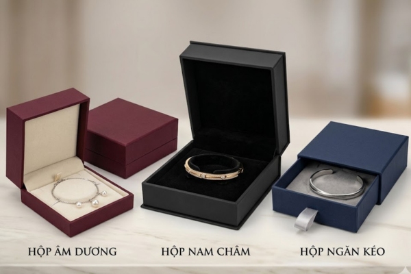 Mẫu hộp giấy đựng vòng tay đa dạng