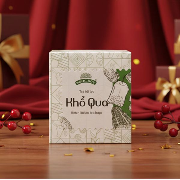 In hộp trà khổ qua giá rẻ, thiết kế theo yêu cầu