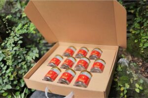 mẫu in hộp đựng 10 hũ yến chưng sang trọng