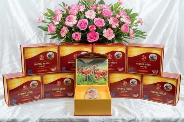 Mẫu in hộp đựng nhung hươu có khay định hình