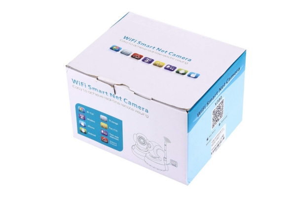 Mẫu in hộp giấy đựng camera có mã QR