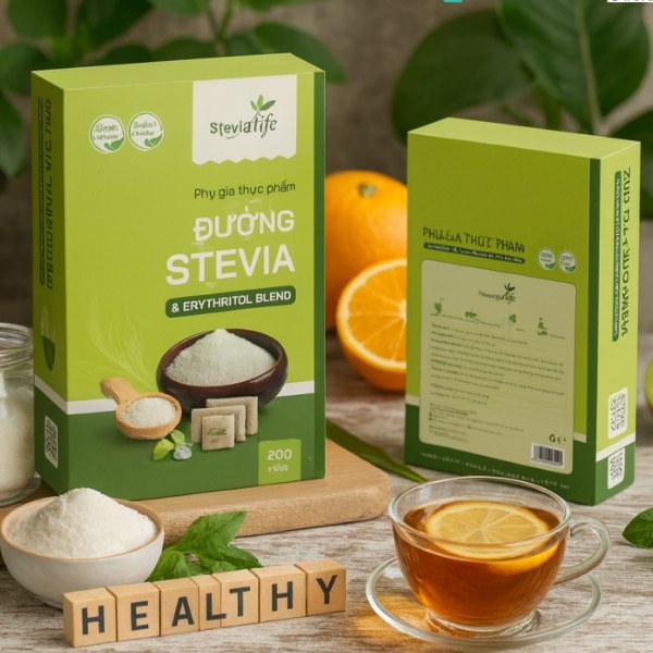 Mẫu hộp giấy đựng đường cỏ ngọt đẹp mắt