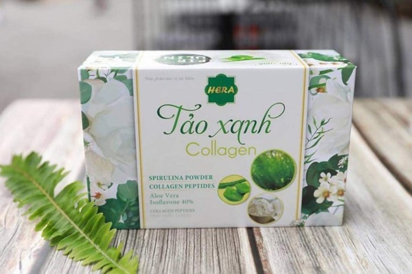 Mẫu in hộp tảo xanh collagen cao cấp